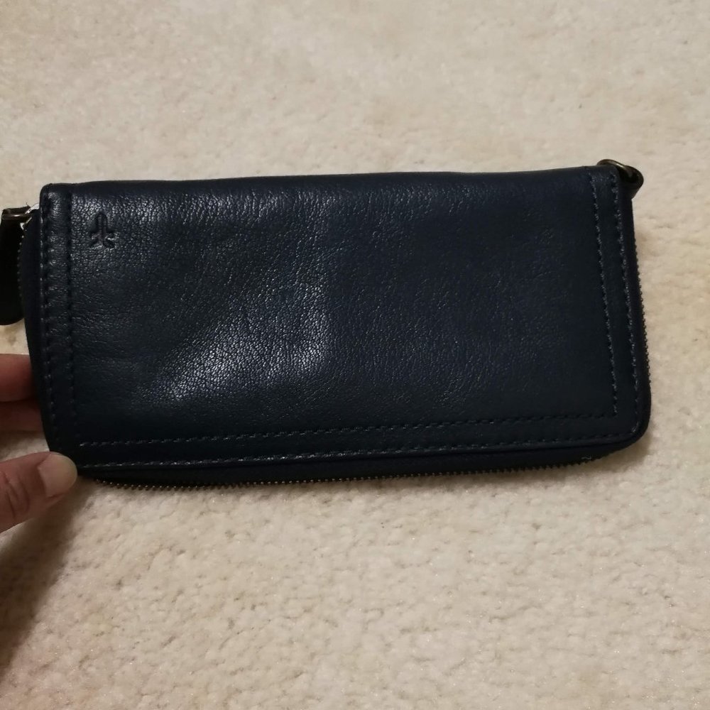 FRYE Melissa Zip Wallet  OS/Blue
